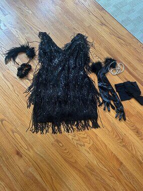 Flapper Mini Dress with Fringe